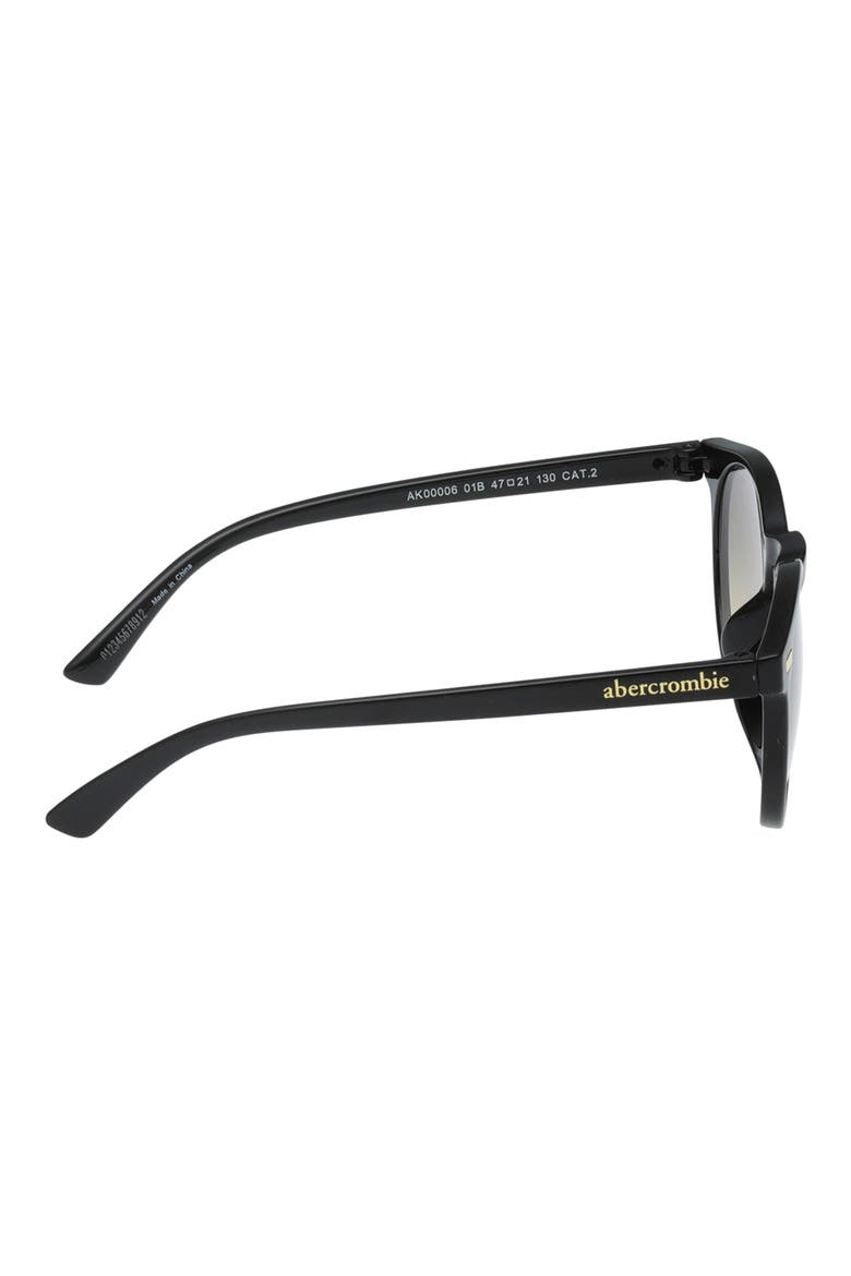 Kids' Gradient Round Sunglasses, Alternate, color, SHINY BLACK / GRADIENT SMOKE