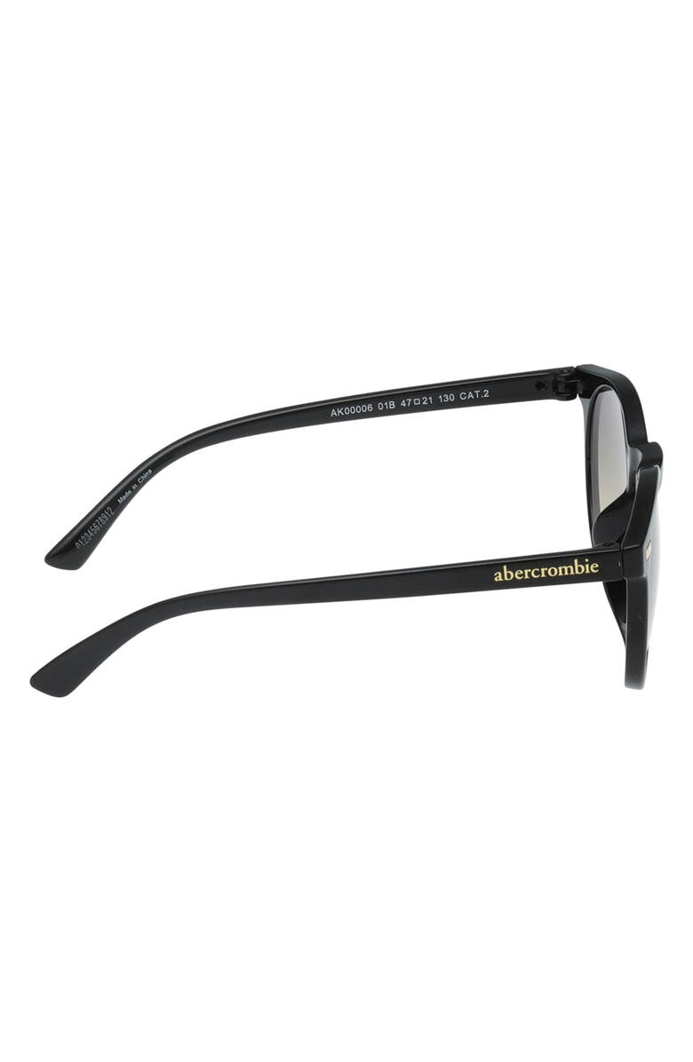 abercrombie kids Kids' Gradient Round Sunglasses, Alternate, color, Shiny Black / Gradient Smoke