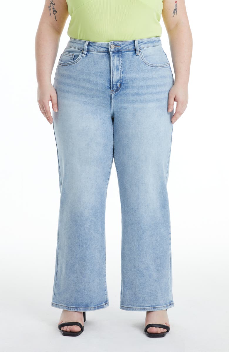 Bayeas Ankle Wide Leg Jeans, Main, color, Light Blue