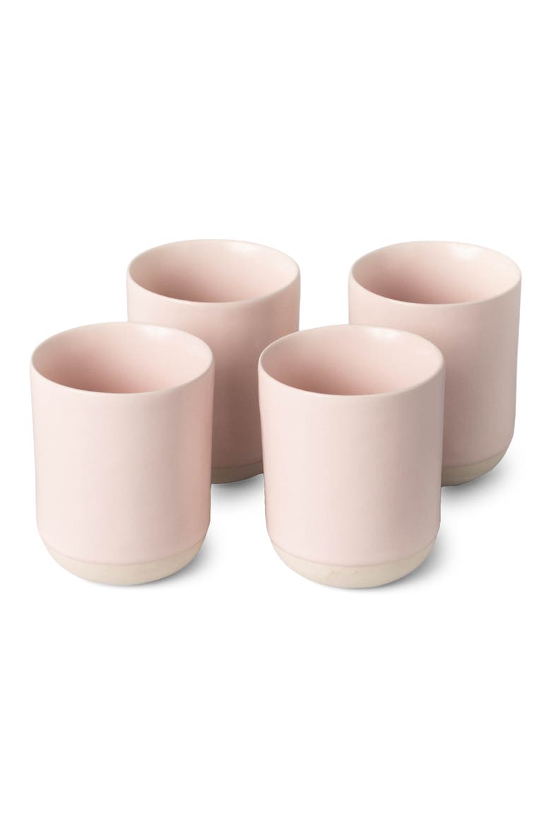 The Cappuccino Set of 4 Cups, Alternate, color, BLUSH PINK