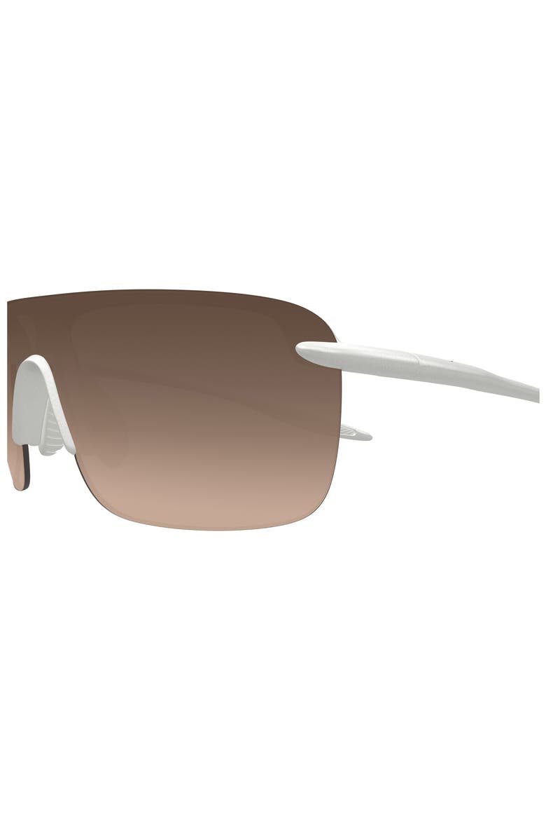 Palulu 99mm Oversize Gradient PolarizedPlus2® Shield Sunglasses, Alternate, color, METAL MATTE PLATINUM/ BRONZE