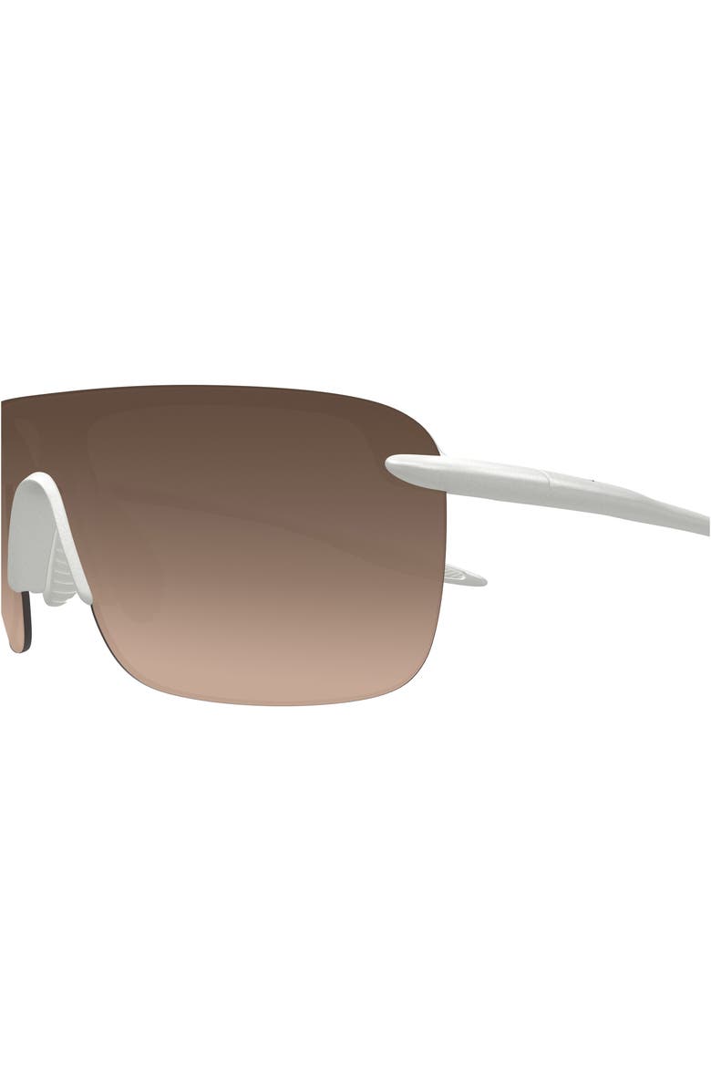 Maui Jim Palulu 99mm Oversize Gradient PolarizedPlus2<sup>®</sup> Shield Sunglasses, Alternate, color, Metal Matte Platinum/ Bronze