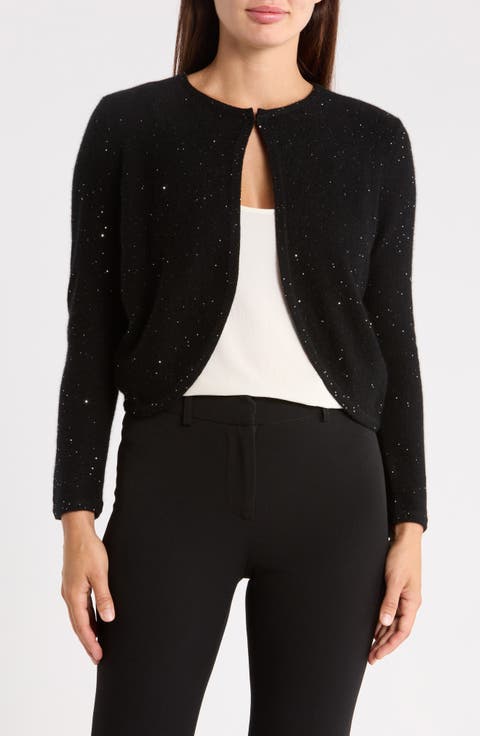 Sequin Cashmere Blend Bolero Cardigan