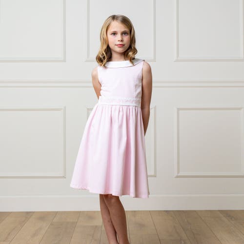 Hope & Henry Girls' Organic Sateen Party Dress, Kids In Pale Pink