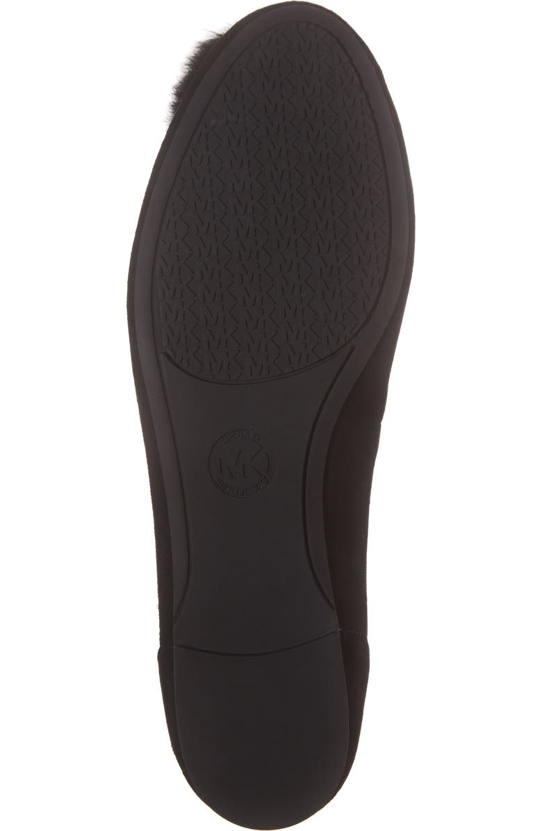 MICHAEL Michael Kors Remi Ballet Flat with Genuine Rabbit Fur Pom, Alternate, color,