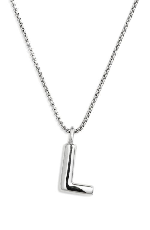 Open Edit Waterproof Bubble Initial Pendant Necklace