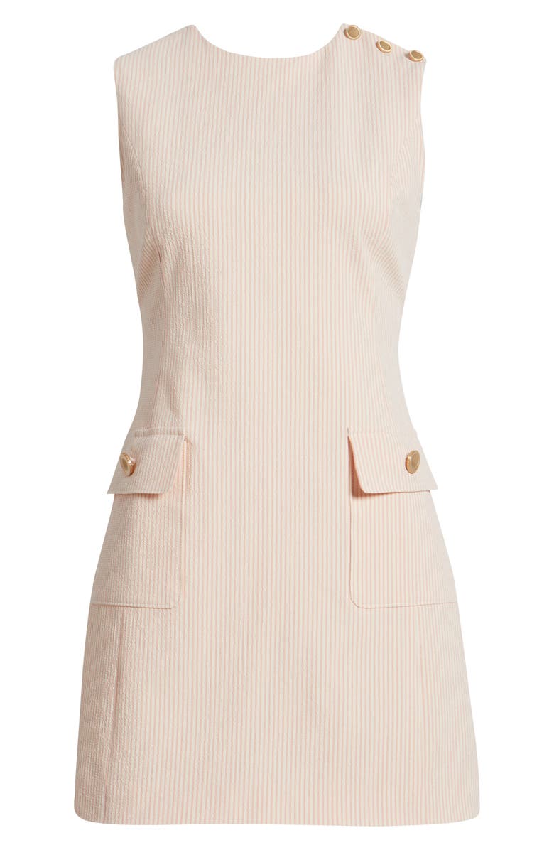 FRAME The Seersucker Sleeveless Minidress, Alternate, color, Azalea Multi