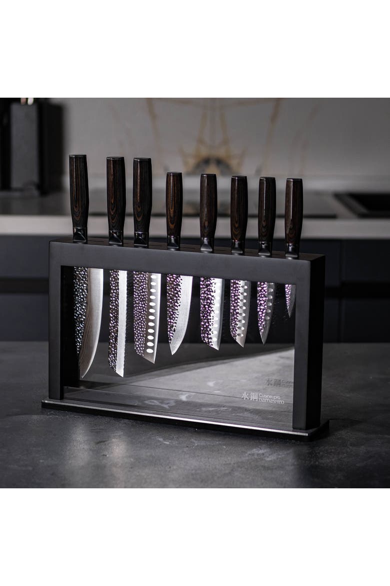 Damashiro EMPEROR® 9-Piece Hisa Knife Block, Alternate, color, Black