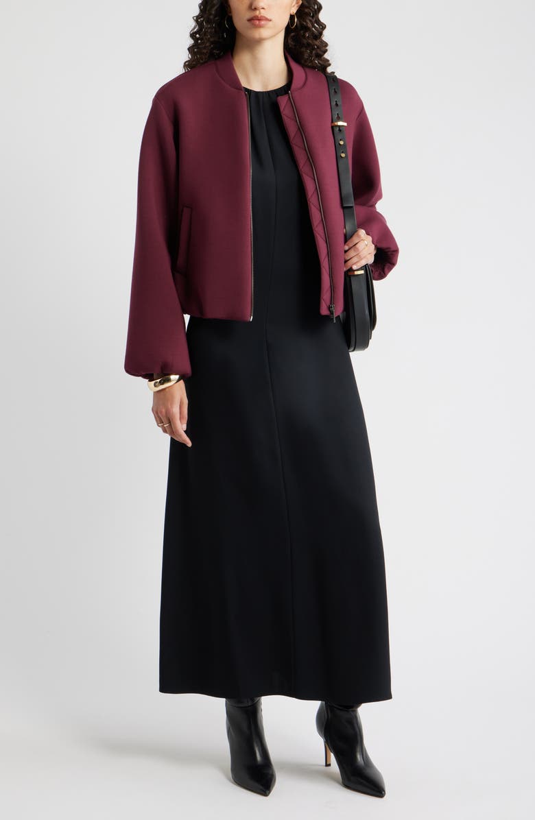 Nordstrom Shirred Cap Sleeve Maxi Dress, Alternate, color, Black