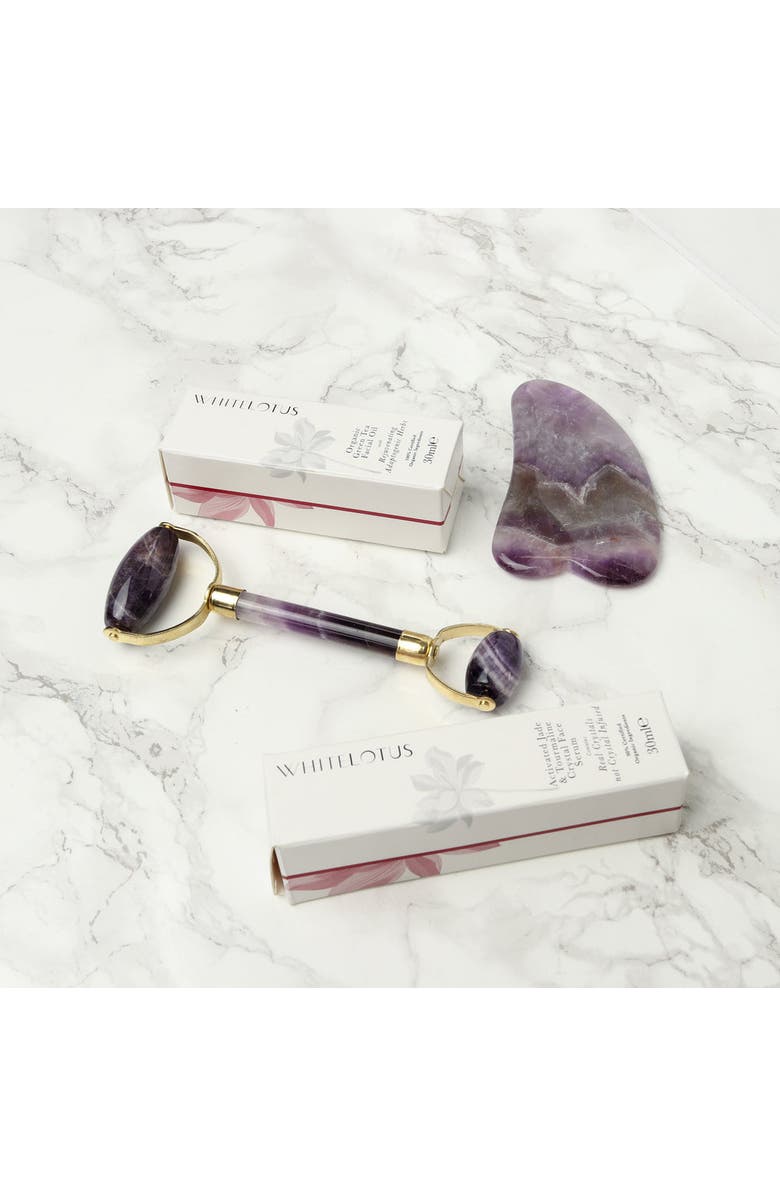 White Lotus Beauty Premium Amethyst Crystal Facial Set, Alternate, color, Purple