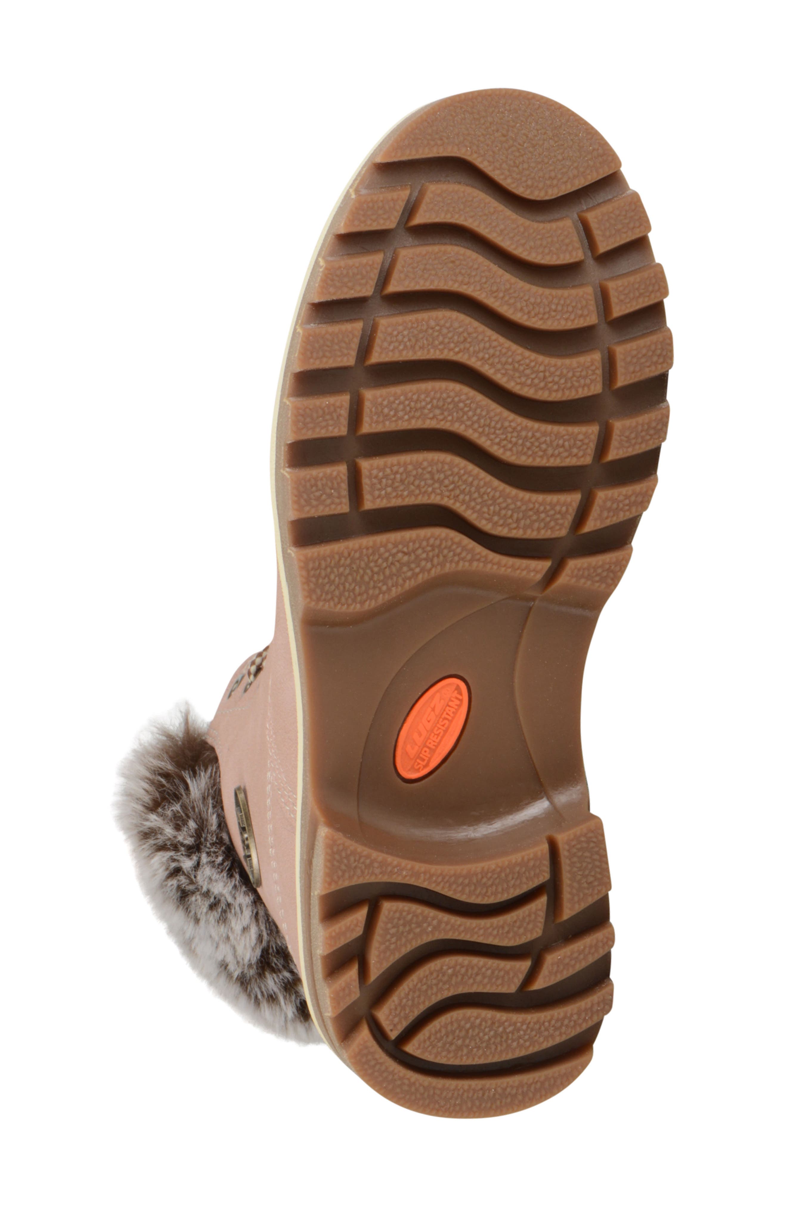 Empire High Faux Fur Lug Sole Boot, Alternate, color, SOFT PINK/ BONE/ GUM