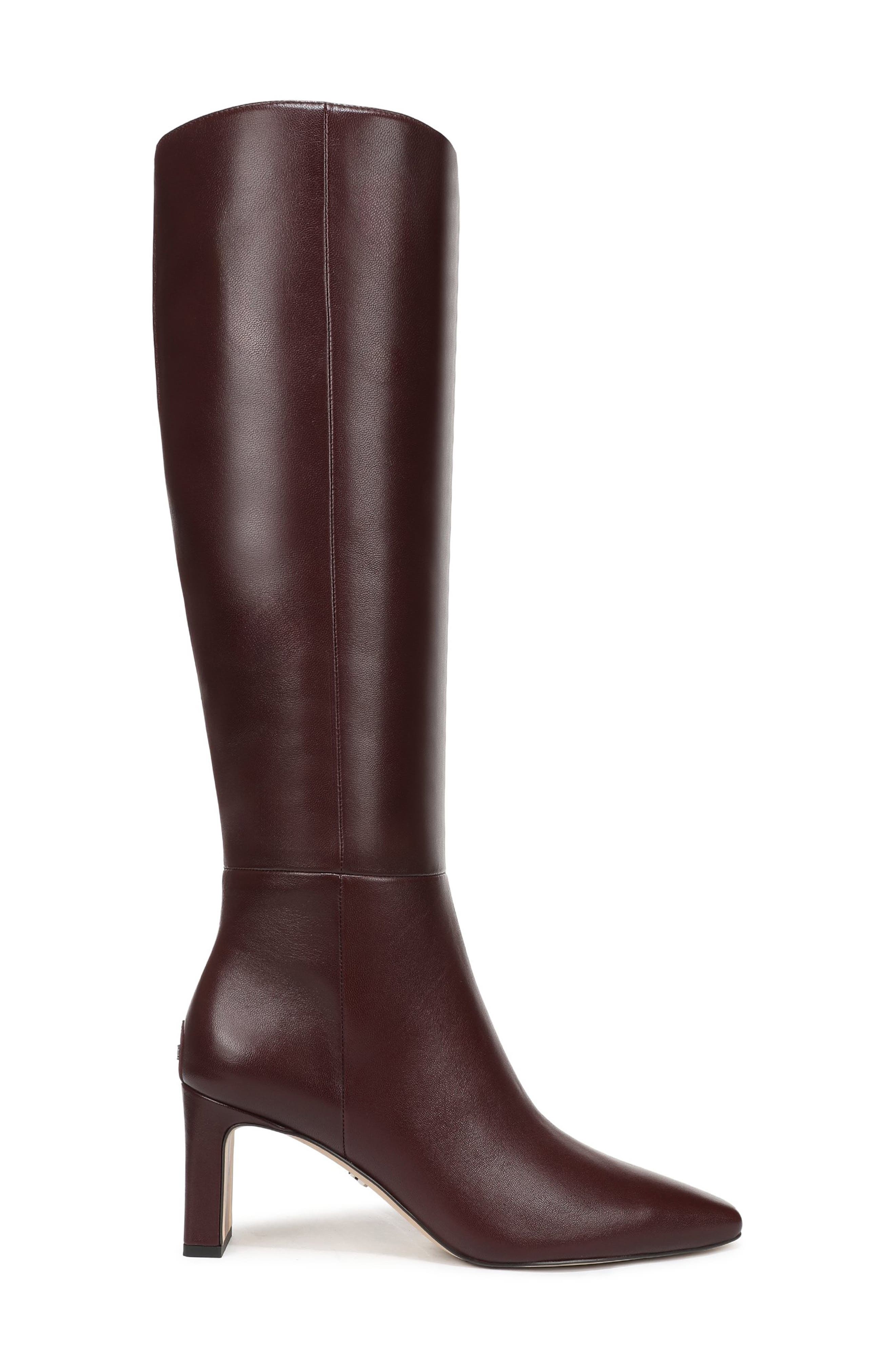Sylvia Knee High Boot, Alternate, color, FRENCH BURGUNDY LEATHER