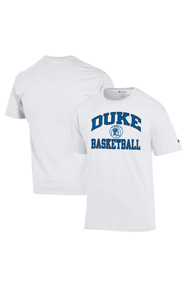 Champion Men's Champion White Duke Blue Devils Basketball Icon T-Shirt, Main, color, 