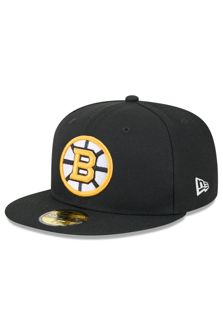 Men's New Era  Black Boston Bruins Core 59FIFTY Fitted Hat, Main, color, Black