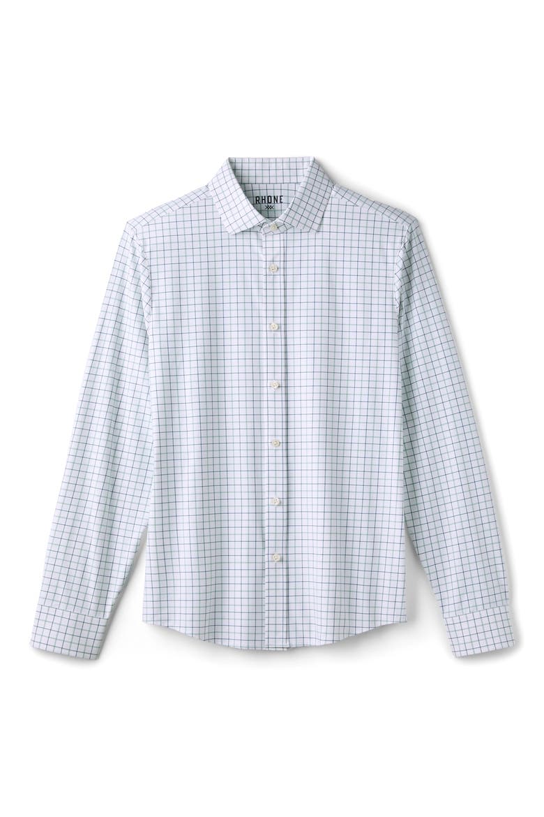 State of Mind Slim Fit Button-Up Shirt, Alternate, color, PACIFIC GREEN MINI WINDOWPANE