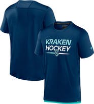 FANATICS Men's Fanatics Branded  Deep Sea Blue Seattle Kraken Authentic Pro Tech T-Shirt