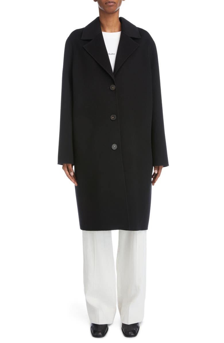 Acne Studios Avalon Double Face Wool Coat, Alternate, color, Black