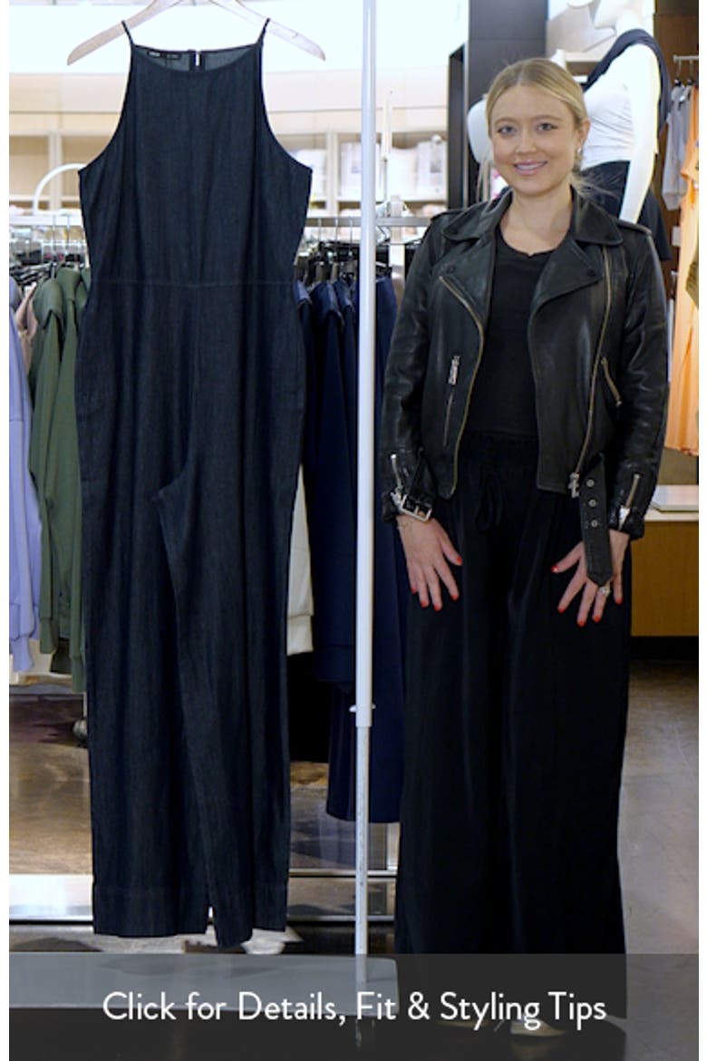 Chambray Wide Leg Jumpsuit video