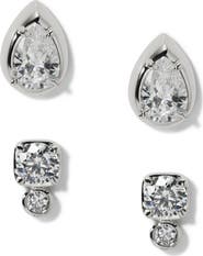 Nadri Delancy Set of 2 Assorted Stud Earrings