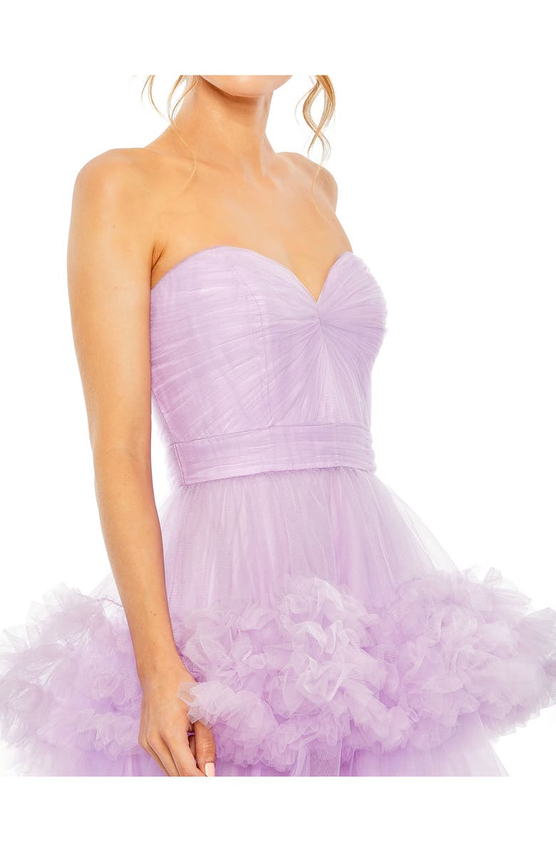 Mac Duggal Strapless Tiered Tulle Gown, Alternate, color,