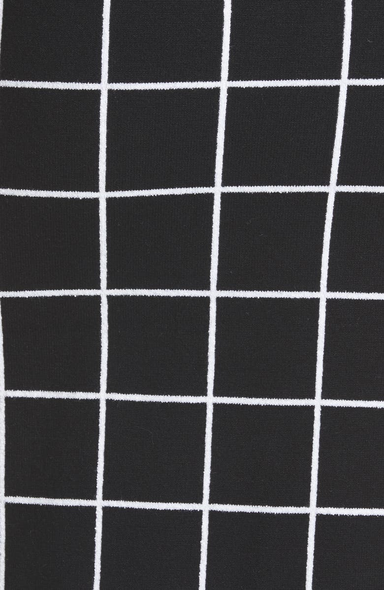 Milly Windowpane Jacquard Column Dress, Alternate, color,