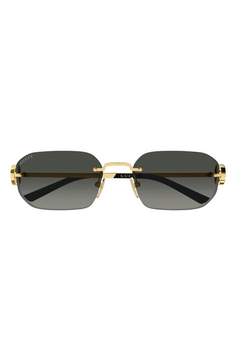 GG2228S 57mm Polarized Gradient Rectangle Sunglasses