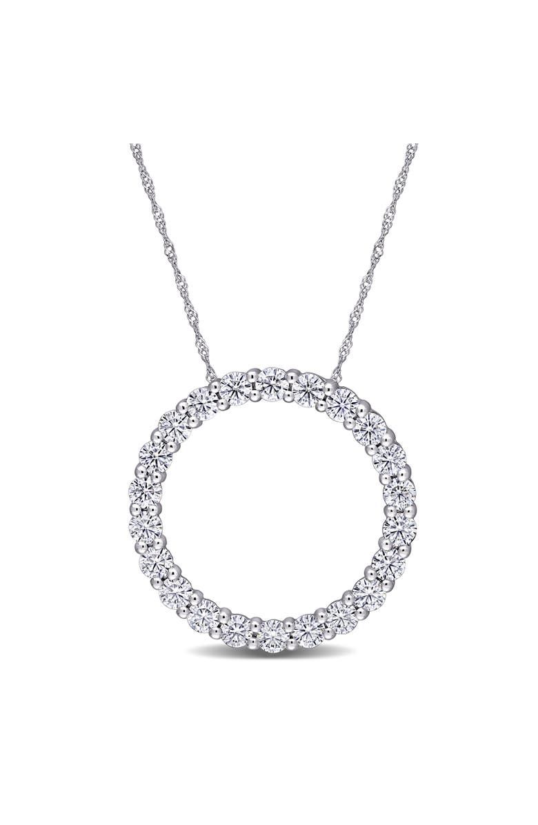 Julianna B. Circle Necklace 10k White Gold, Main, color, 