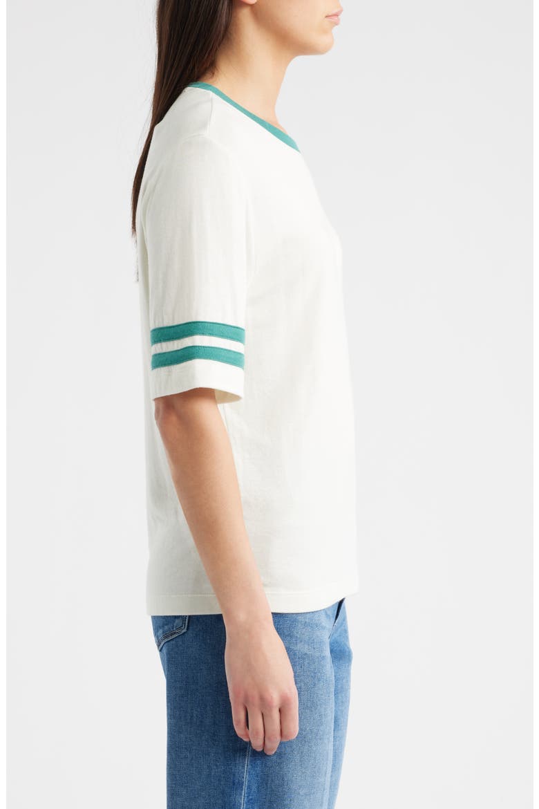 Cloud Varsity Cotton & Modal T-Shirt, Alternate, color, EGRET