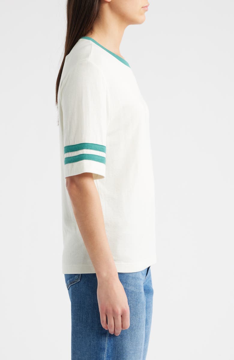 Faherty Cloud Varsity Cotton & Modal T-Shirt, Alternate, color, Egret