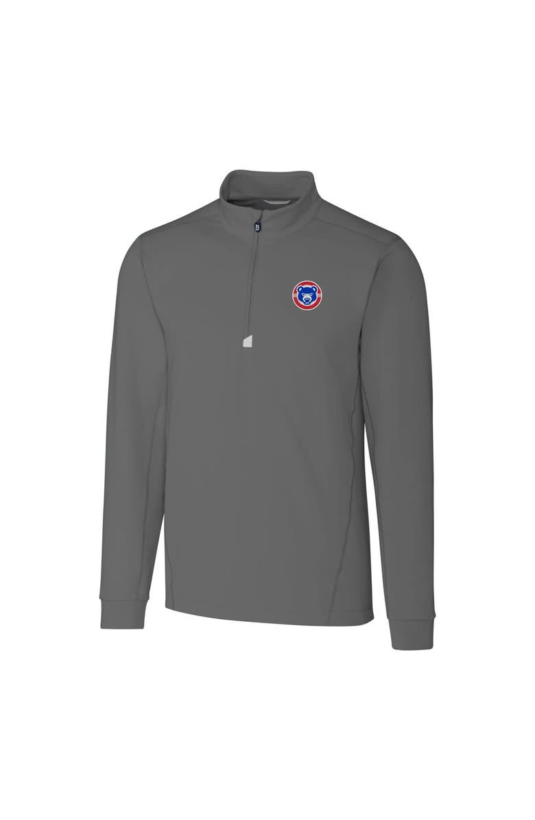 Cutter & Buck Men's Cutter & Buck Gray South Bend Cubs Big & Tall Traverse Stretch Quarter-Zip Top, Alternate, color,