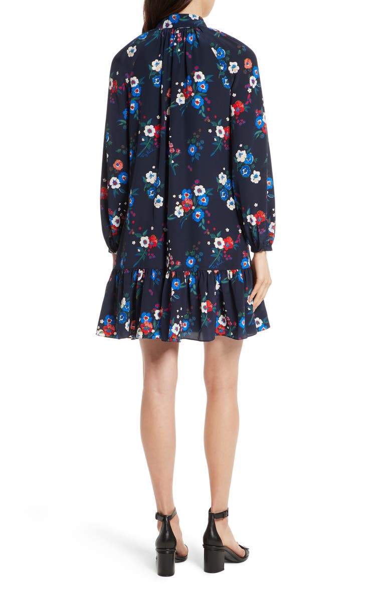 Tory Burch Gabrielle Floral Silk Shirtdress, Alternate, color,