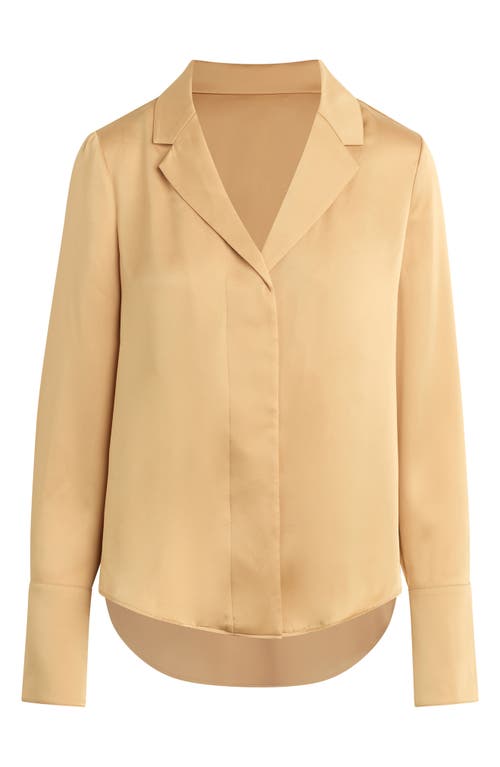 Favorite Daughter The Lily Button-up Shirt In Gold