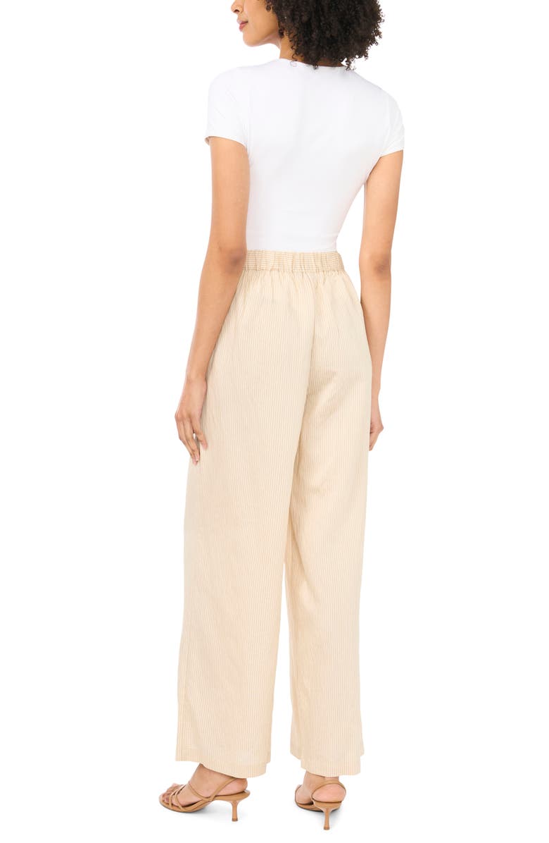 Vince Camuto Pleated Wide Leg Pants, Alternate, color, Birch