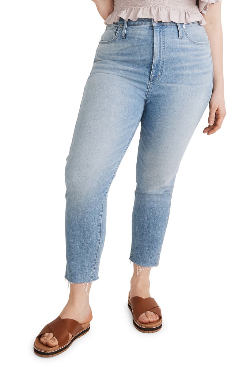 Madewell Raw Hem Stovepipe Jeans, Alternate, color,