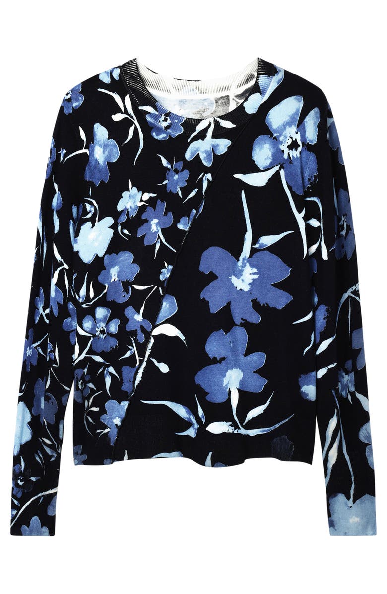 Desigual Patchwork Floral Pullover, Alternate, color,