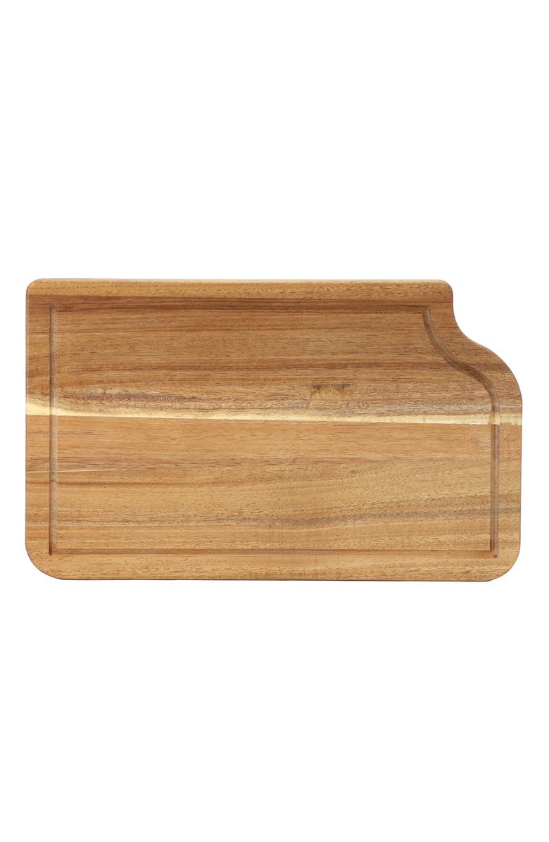 Megachef 14 x 8.5 Inch Acacia Wood Cutting, Prep and Serving Butcher Cutting Board, Alternate, color, Acacia