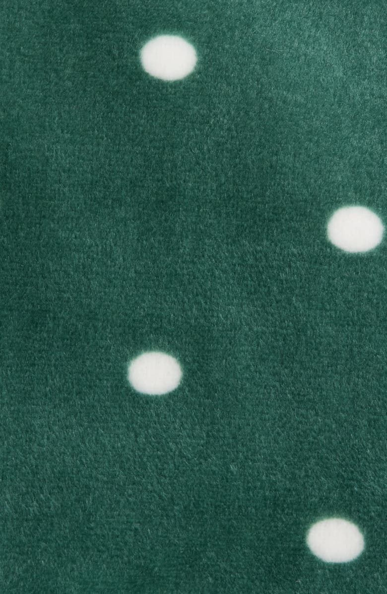 PJ Salvage Let's Get Toasty Polka Dot Velour Pajamas, Alternate, color, Dark Forest