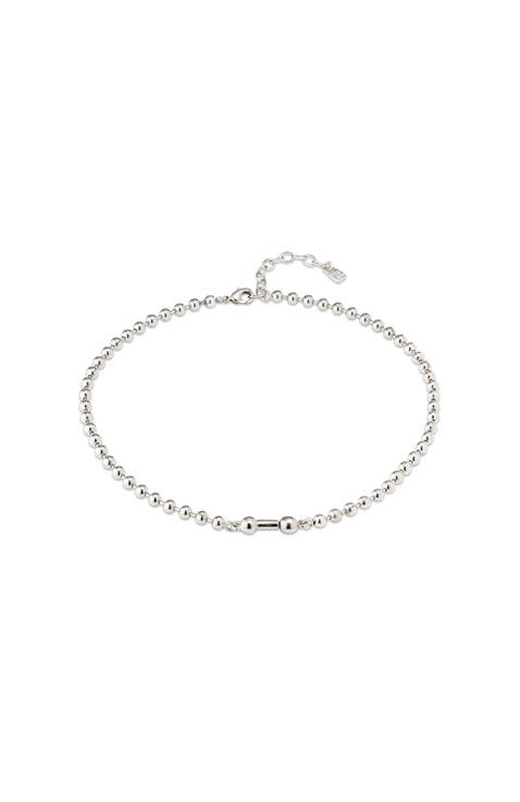 Sterling Silver-Plated Short Necklace