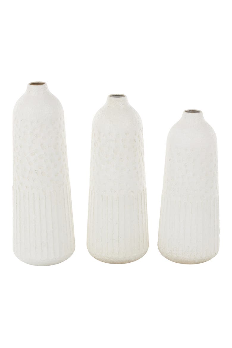 Set of 3 Vase Set, Main, color, WHITE