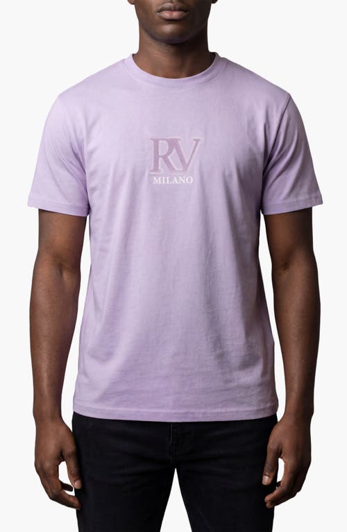 Roberto Vino Front Brush Slim Fit Tee In Purple