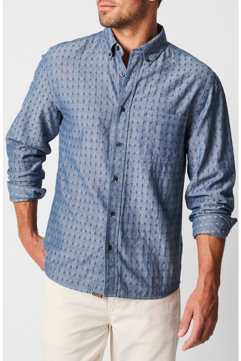 Tuscumbia Diamond Dobby Button-Down Shirt, Main, color, CHAMBRAY BLUE