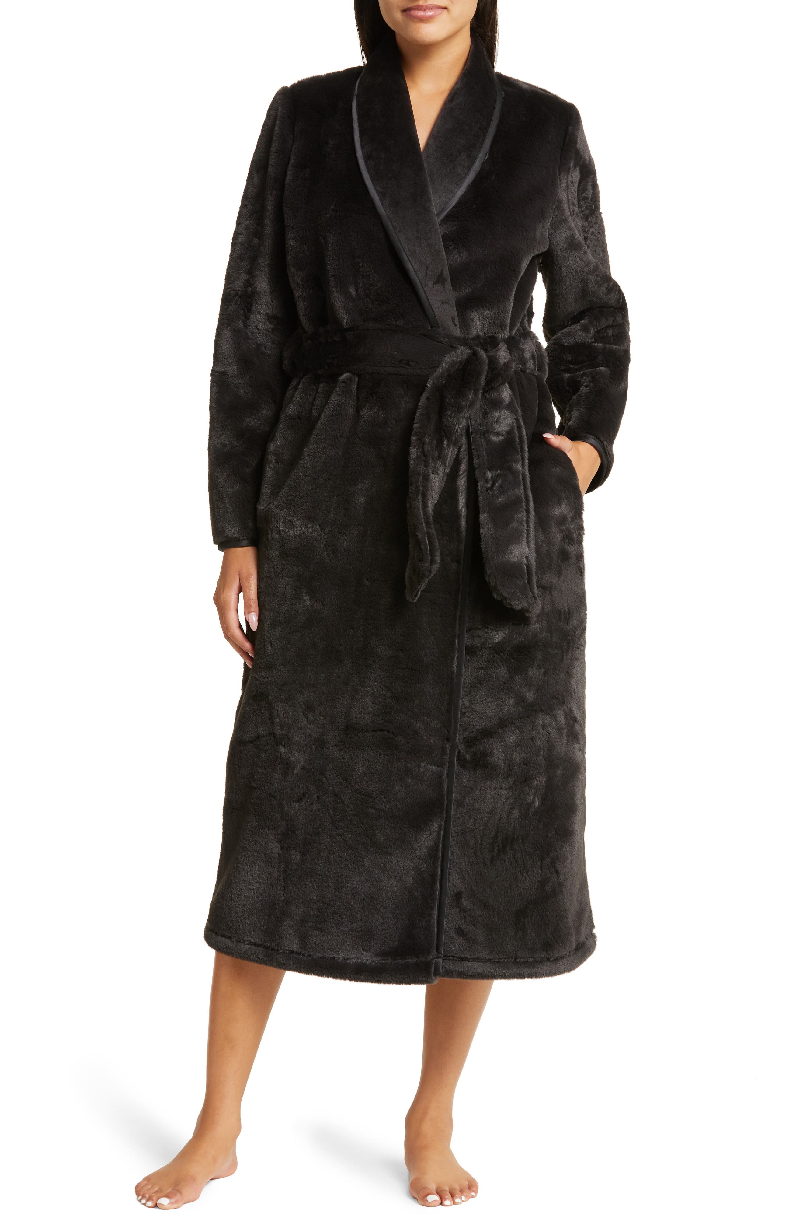 Nordstrom Recycled Polyester Faux Fur Robe (Women) | Nordstrom