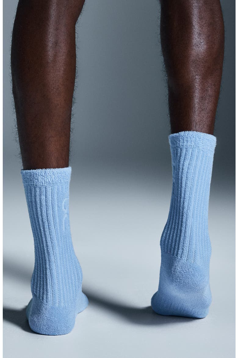 Cotton Terry Crew Socks, Alternate, color, STRATOSPHERE