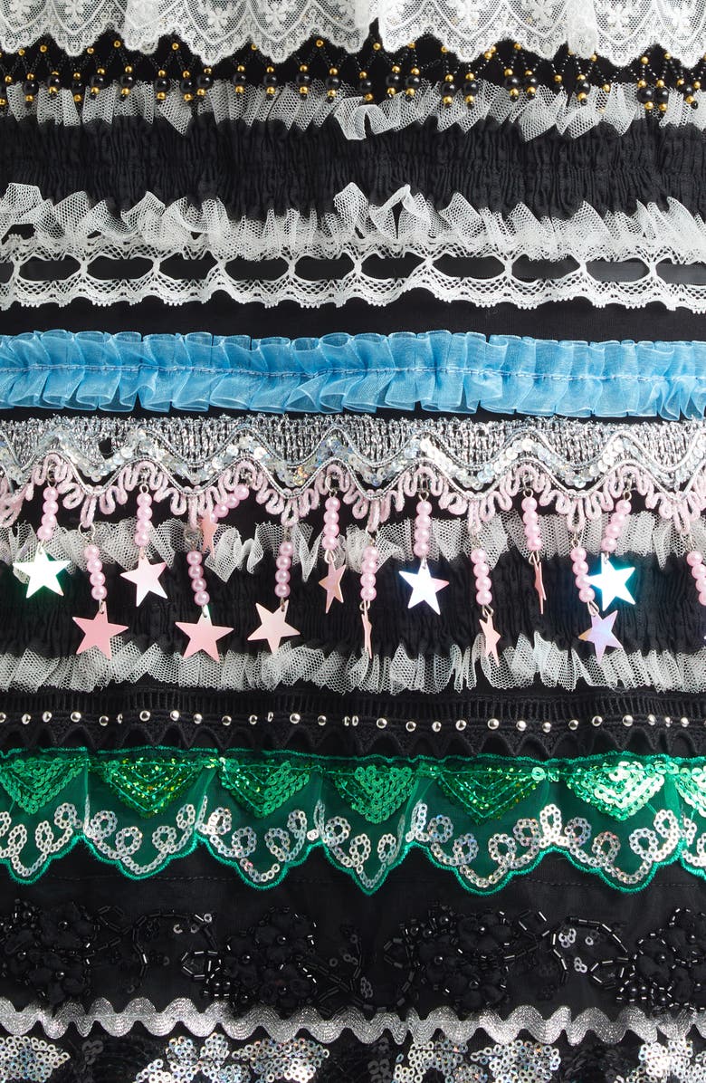 Chopova Lowena Starbrites Embellished Jersey Dress, Alternate, color, Black Multi