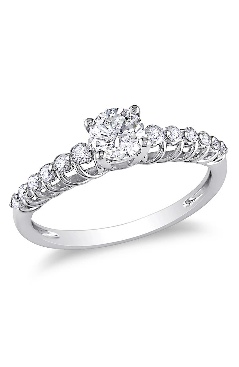 Julianna B. 3/4 CTTW Diamond Vintage Engagement Ring 14k, Main, color, 14K White Gold