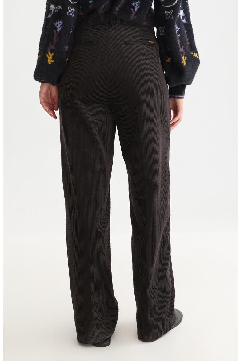 Cleo High Waist Wide Leg Corduroy Pants, Alternate, color, METEORITE