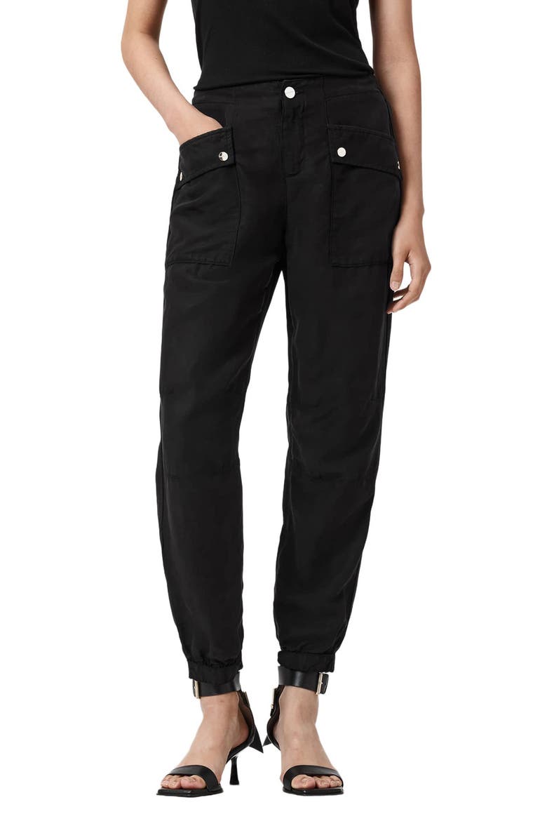 Val Twill Cargo Pants, Main, color, BLACK