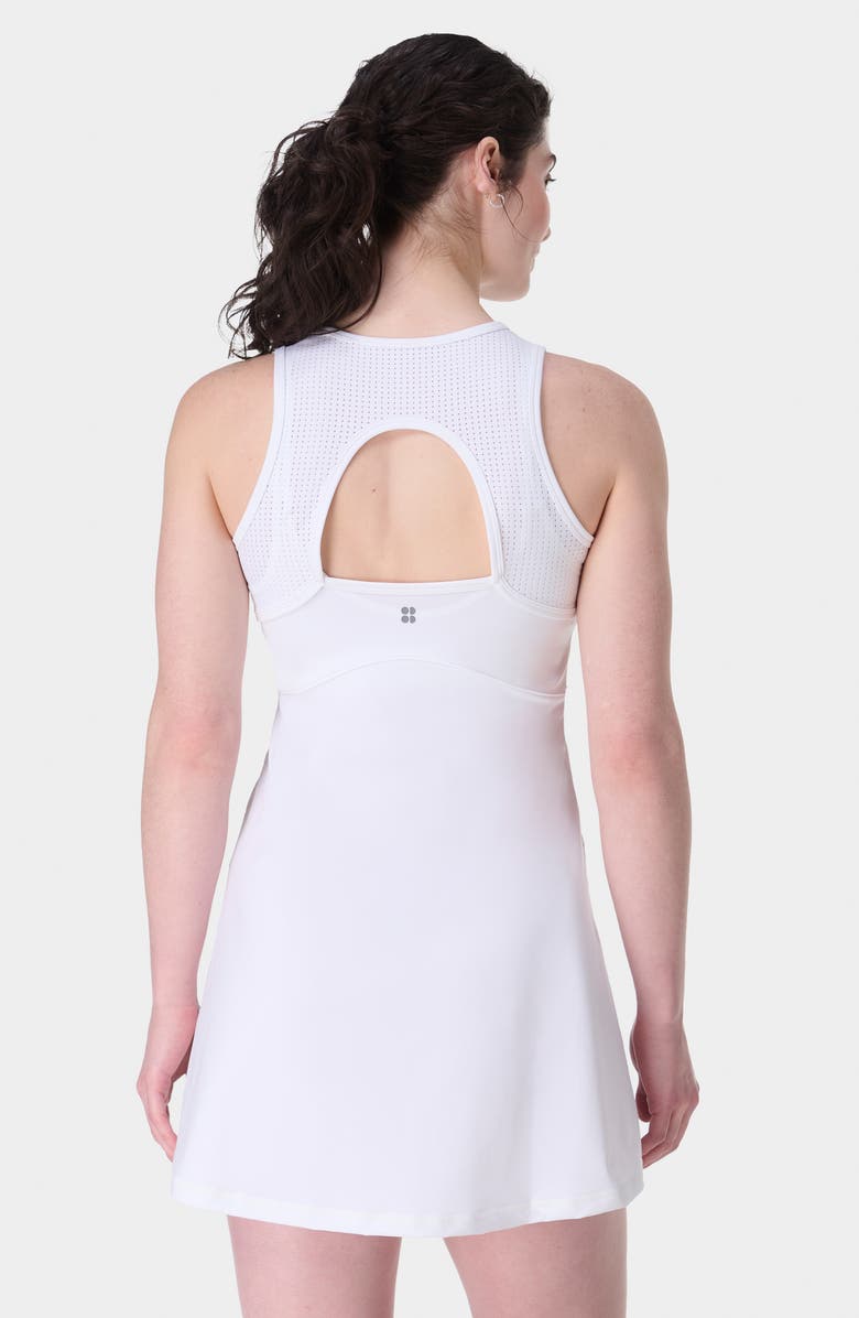 Sweaty Betty Racket Sleeveless Tennis Dress, Alternate, color, White