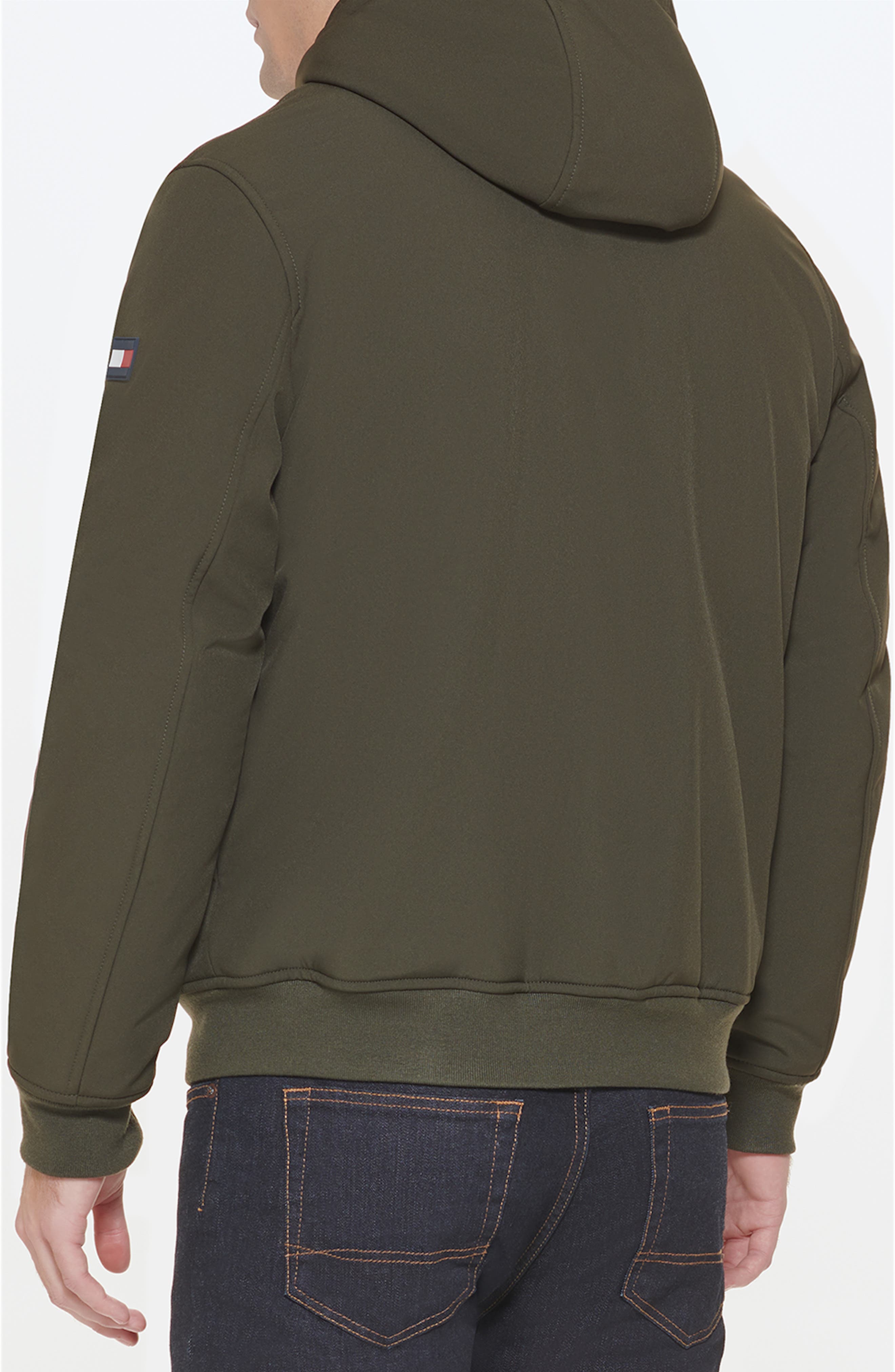 Tommy Hilfiger Soft Shell Faux Shearling Hooded Jacket (Men ...