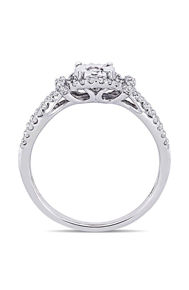 Julianna B. Diamond Crossover Engagement Ring, Alternate, color, Sterling Silver